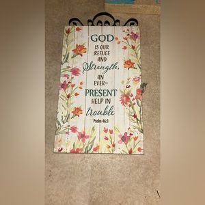 God is our refuge wall decor.